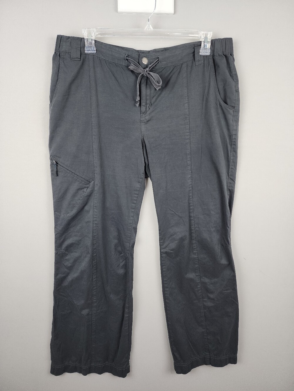Eddie Bauer Caego Pants - Charcoal Gray Thin Hiking Sz 18